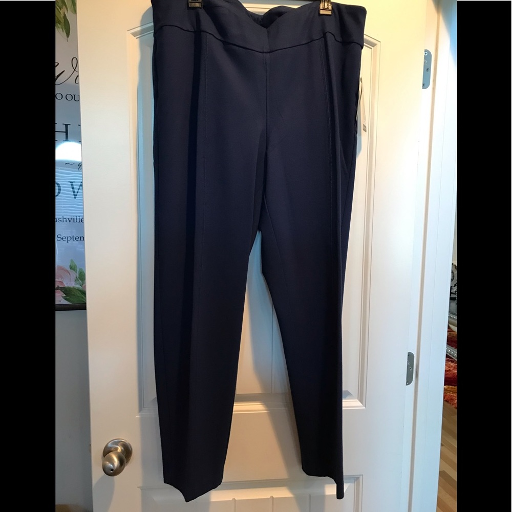 Navy blue slim leg pants